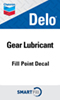 Delo Gear Lubricant Smartfill Decal - 3" x 5"