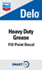 Delo Heavy Duty Grease Smartfill Decal - 3" x 5"