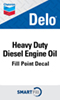 Delo Heavy Duty Diesel Engine Oil Smartfill Decal - 3" x 5"