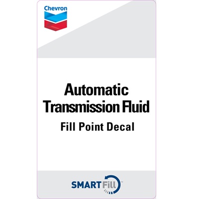 Chevron Automatic Transmission Fluid Smartfill Decal - 3" x 5"