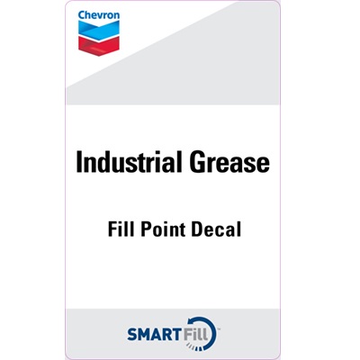 Chevron Industrial Grease Smartfill Decal - 3" x 5"