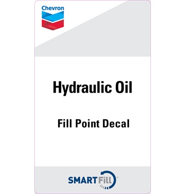 Chevron Hydraulic Oil Smartfill Decal - 3" x 5"