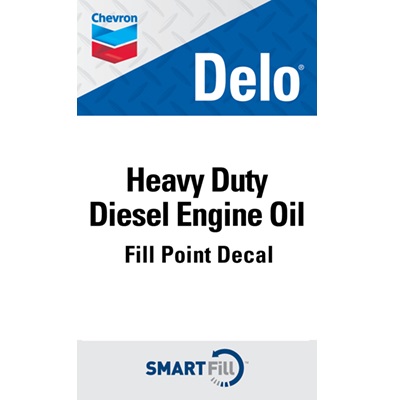 Delo Heavy Duty Diesel Engine Oil Smartfill Decal - 3" x 5"