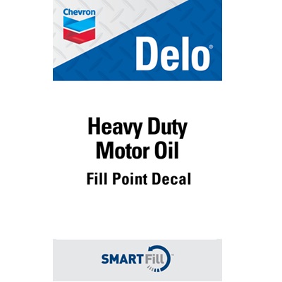 Delo Heavy Duty Motor Oil Smartfill Decal - 3" x 5"