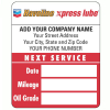 Havoline XL Oil Change LOW TACK STICKERS - Handwritten Print On Demand