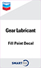 Chevron Gear Lubricant Smartfill Decal - 3" x 5"