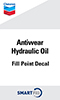Chevron Antiwear Hydraulic Oil Smartfill Decal - 3" x 5"