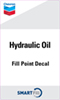 Chevron Hydraulic Oil Smartfill Decal - 3" x 5"