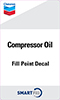 Chevron Compressor Oil Smartfill Decal - 3" x 5"