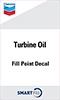 Chevron Turbine Oils Smartfill Decal - 3" x 5"