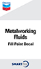 Chevron Metalworking Fluids Smartfill Decal - 3" x 5"