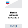 Chevron Marine Lubricants Smartfill Decal - 3" x 5"