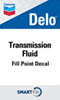 Delo Transmission Fluid Smartfill Decal - 3" x 5"