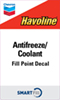 Havoline Antifreeze/Coolant Smartfill Decal - 3" x 5"