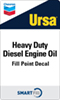 Ursa Heavy Duty Diesel Engine Oil Smartfill Decal - 3" x 5"