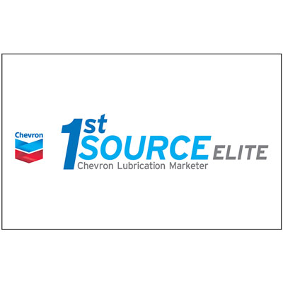 Chevron 1st Source Elite Decal - White