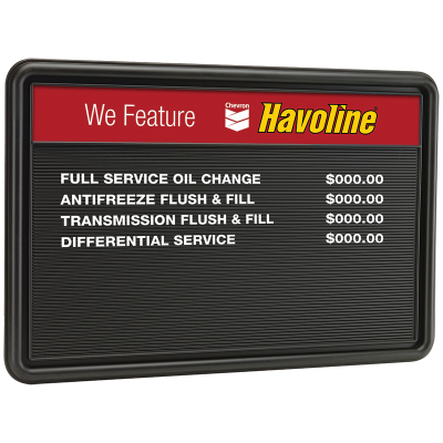 Havoline Basic Menu Board