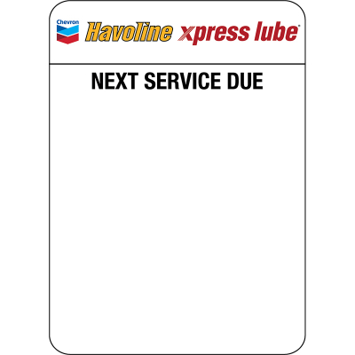 Havoline xpress lube Clings - SmartPrint Printer