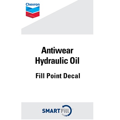 Chevron Antiwear Hydraulic Oil Smartfill Decal - 3" x 5"