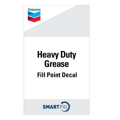 Chevron Heavy Duty Grease Smartfill Decal - 3" x 5"