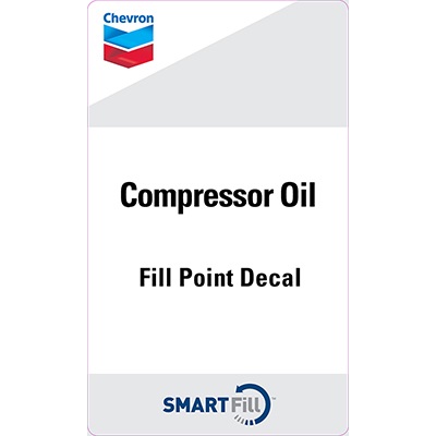 Chevron Compressor Oil Smartfill Decal - 3" x 5"